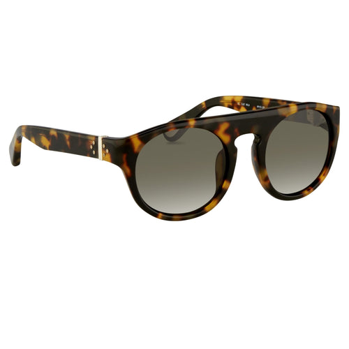 Ann Demeulemeester Men's Sunglasses Flat Top Tortoise Shell and Grey