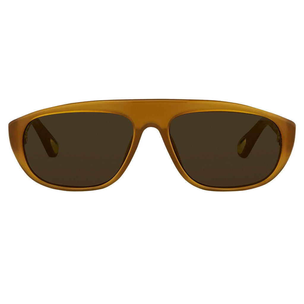 Ann Demeulemeester Sunglasses Flat Top Orange and Green