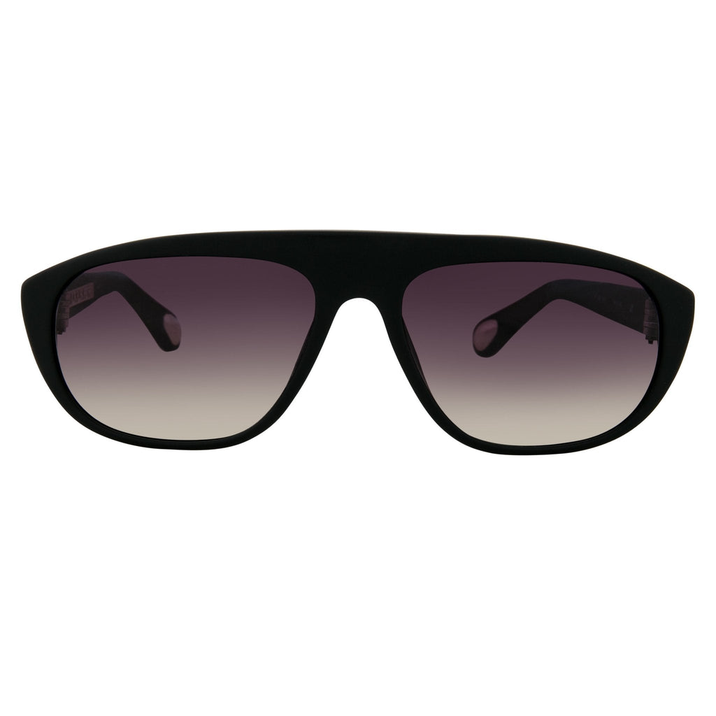Ann Demeulemeester Men's Sunglasses Flat Top Matte Black and Grey