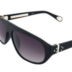 Ann Demeulemeester Men's Sunglasses Flat Top Matte Black and Grey
