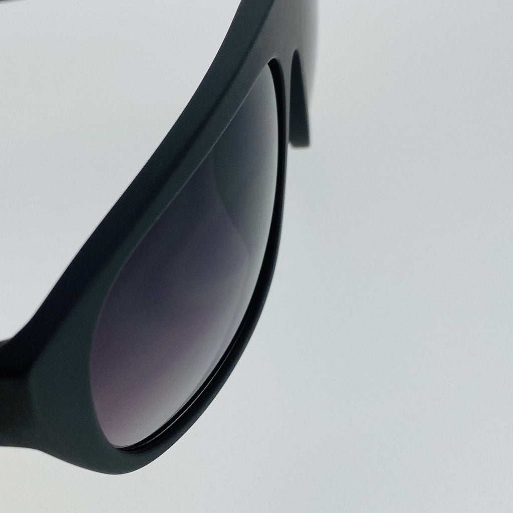 Ann Demeulemeester Men's Sunglasses Flat Top Matte Black and Grey