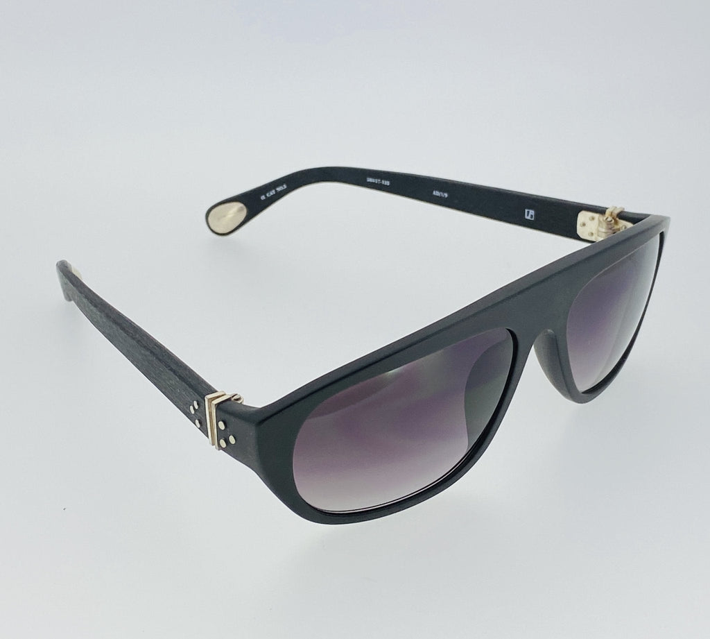 Ann Demeulemeester Men's Sunglasses Flat Top Matte Black and Grey