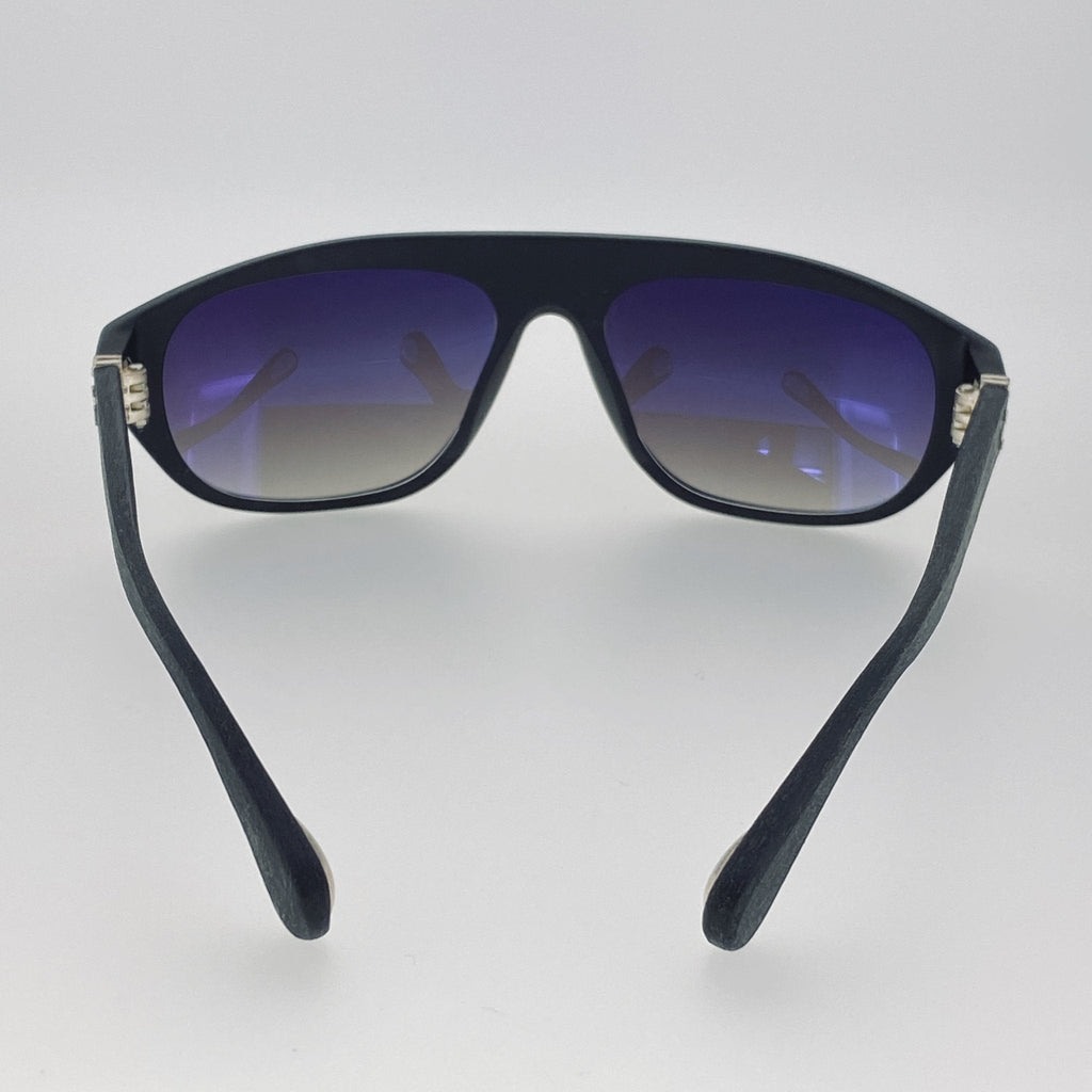 Ann Demeulemeester Men's Sunglasses Flat Top Matte Black and Grey