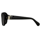 Ann Demeulemeester Ladies Sunglasses Oval Black and Grey