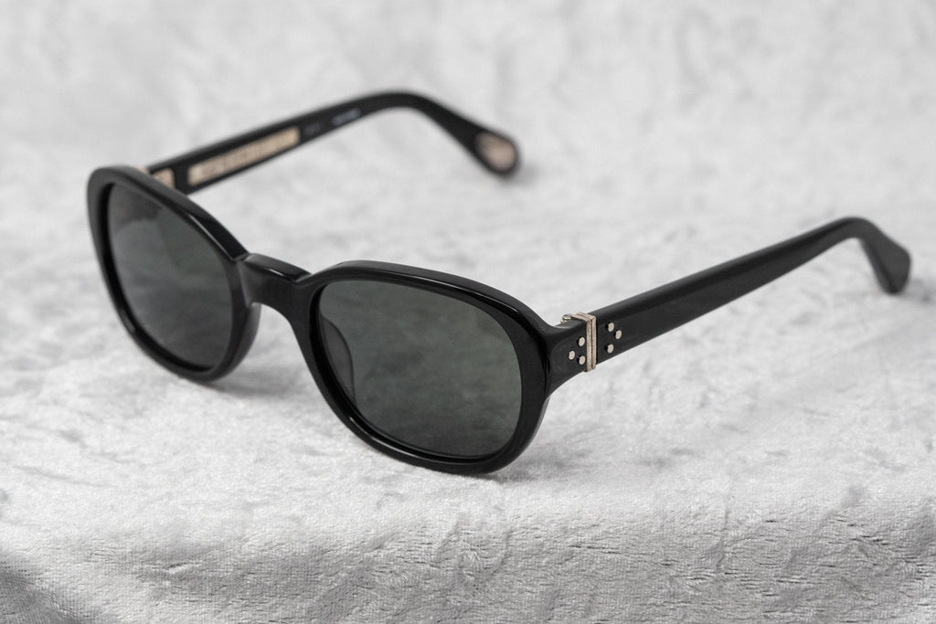 Ann Demeulemeester Ladies Sunglasses Oval Black and Grey
