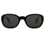 Ann Demeulemeester Ladies Sunglasses Oval Black and Grey