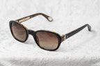 Ann Demeulemeester Ladies Sunglasses Oval Black and Brown Graduated