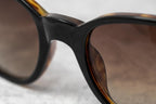 Ann Demeulemeester Ladies Sunglasses Oval Black and Brown Graduated