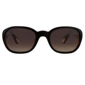 Ann Demeulemeester Ladies Sunglasses Oval Black and Brown Graduated