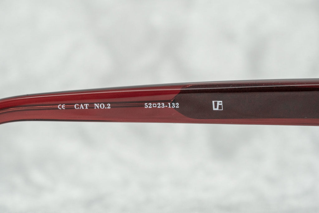 Ann Demeulemeester Sunglasses Oval Red Silver and Blue