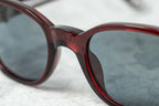 Ann Demeulemeester Sunglasses Oval Red Silver and Blue