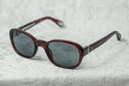 Ann Demeulemeester Sunglasses Oval Red Silver and Blue