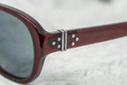 Ann Demeulemeester Sunglasses Oval Red Silver and Blue