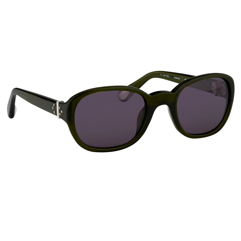 Ann Demeulemeester Sunglasses Oval Green and Purple