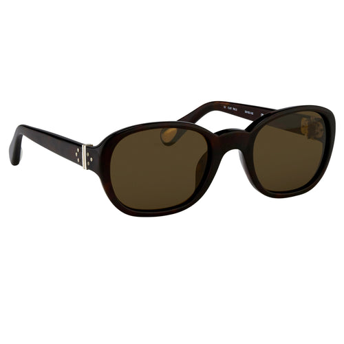 Ann Demeulemeester Sunglasses Oval Tortoise Shell and Brown