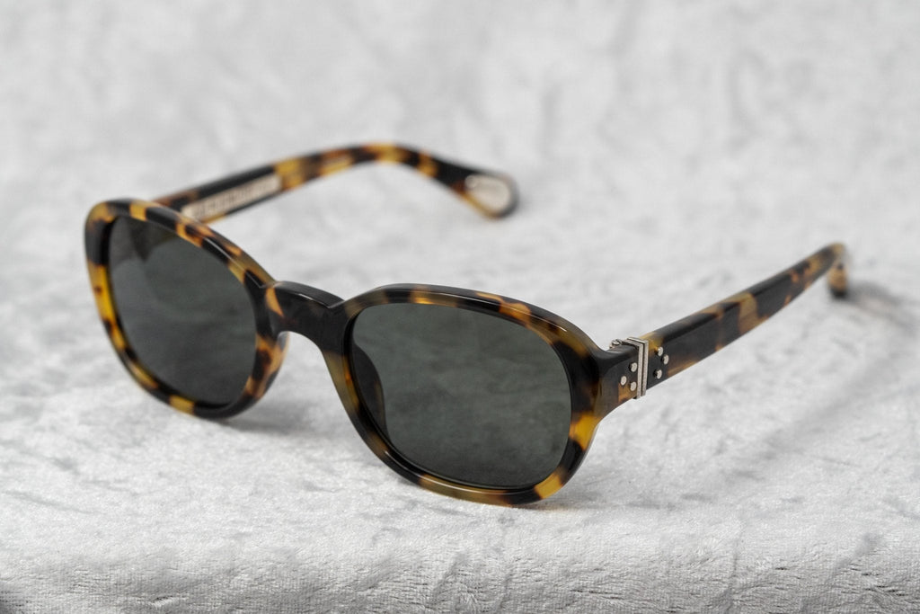 Ann Demeulemeester Ladies Sunglasses Oval Tortoise Shell and Grey