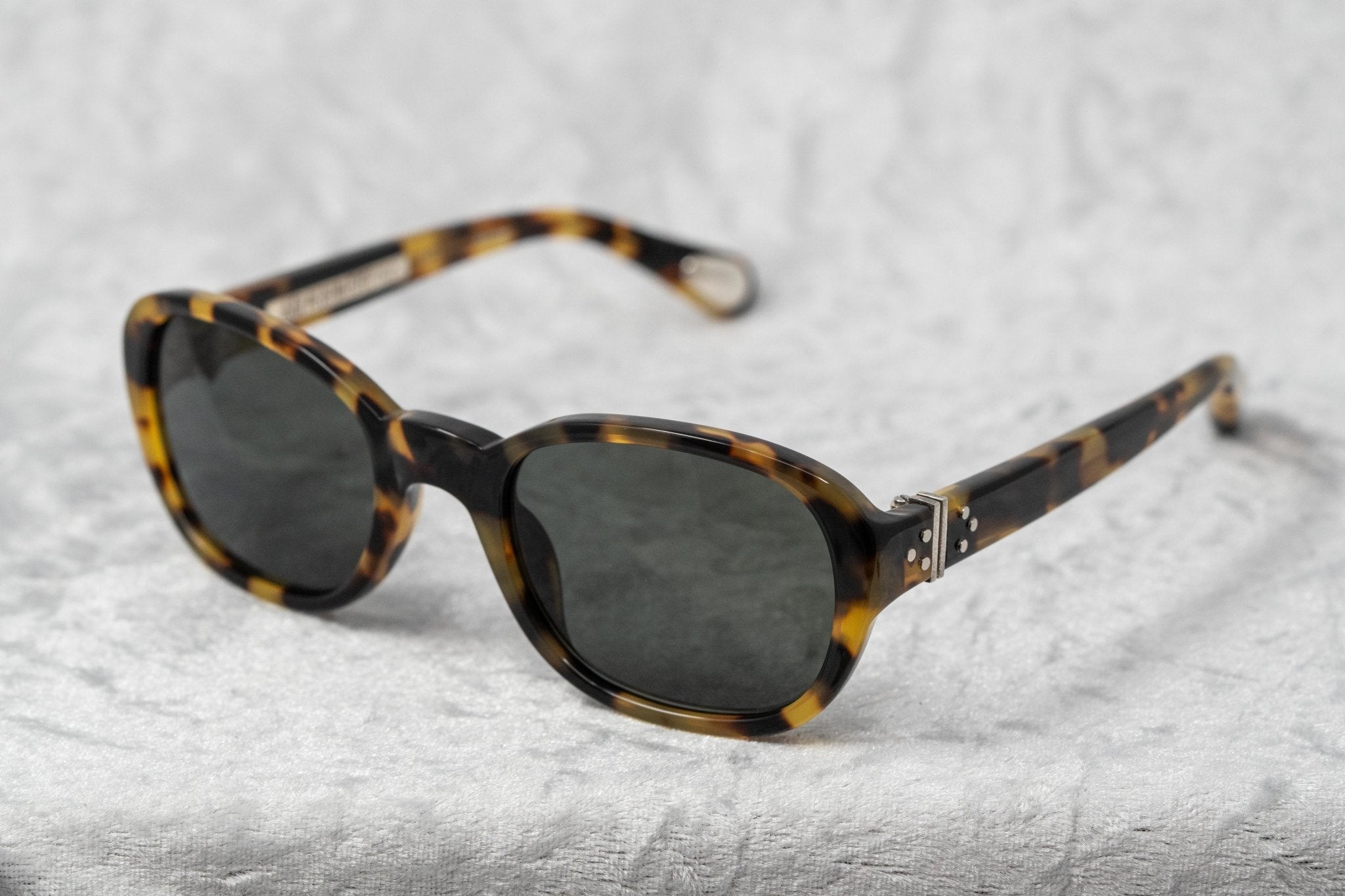 Ann Demeulemeester Ladies Sunglasses Oval Tortoise Shell and Grey