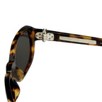 Ann Demeulemeester Ladies Sunglasses Oval Tortoise Shell and Grey