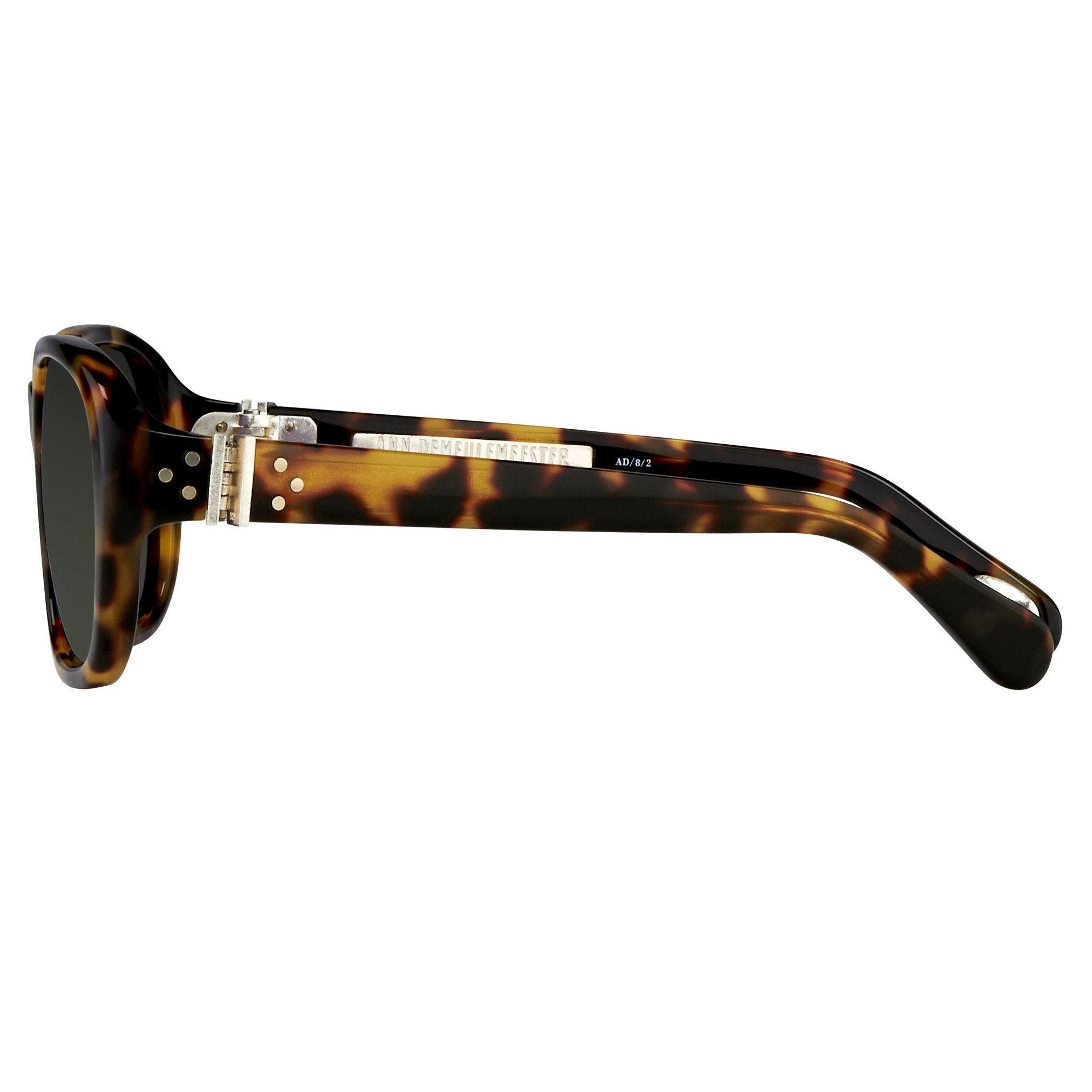 Ann Demeulemeester Ladies Sunglasses Oval Tortoise Shell and Grey