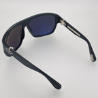 Ann Demeulemeester Sunglasses Oversized Black with Silver Tips and Grey