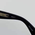 Ann Demeulemeester Sunglasses Oversized Black with Silver Tips and Grey