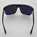 Ann Demeulemeester Sunglasses Oversized Black with Silver Tips and Grey