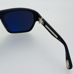 Ann Demeulemeester Sunglasses Oversized Black with Silver Tips and Grey