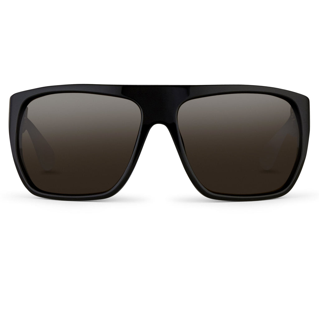 Ann Demeulemeester Sunglasses Oversized Black with Silver Tips and Grey
