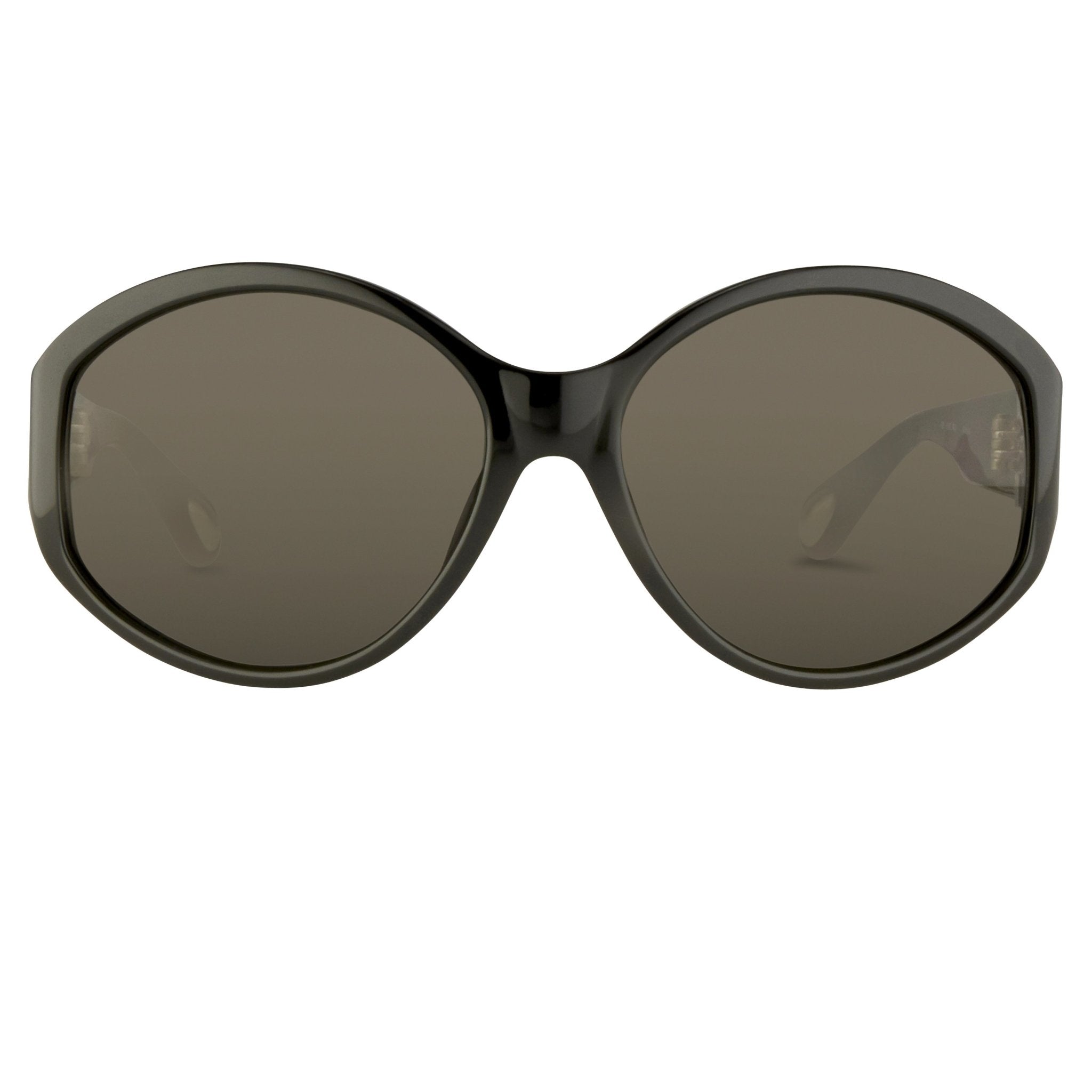 Ann Demeulemeester Ladies Sunglasses Oversized Black and Grey