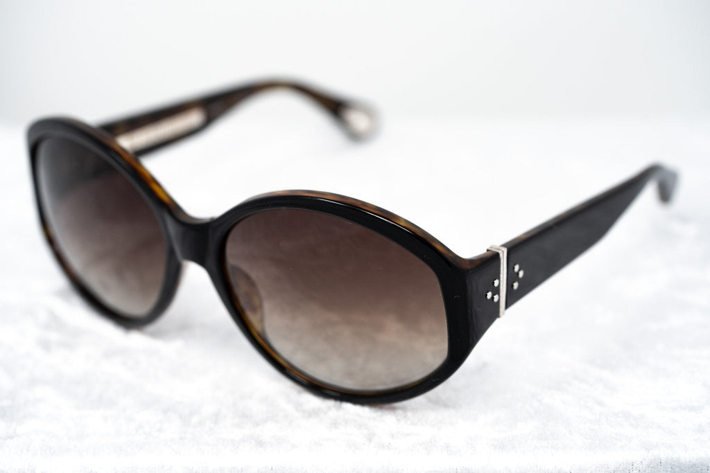 Ann Demeulemeester Ladies Sunglasses Oversized Black and Brown
