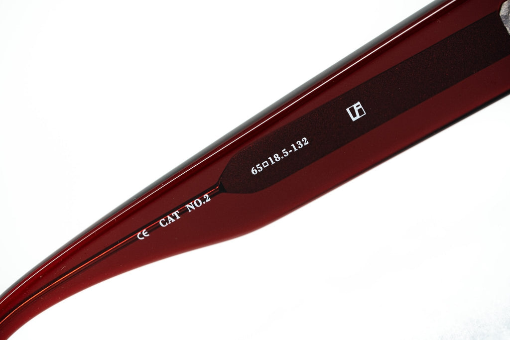 Ann Demeulemeester Ladies Sunglasses Oversized Bordeaux Red and Blue