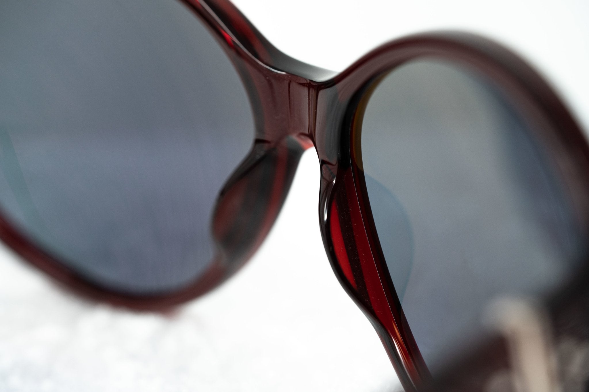 Ann Demeulemeester Ladies Sunglasses Oversized Bordeaux Red and Blue