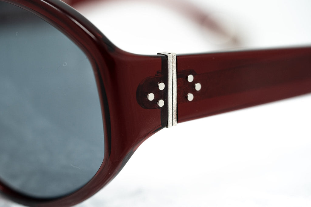 Ann Demeulemeester Ladies Sunglasses Oversized Bordeaux Red and Blue