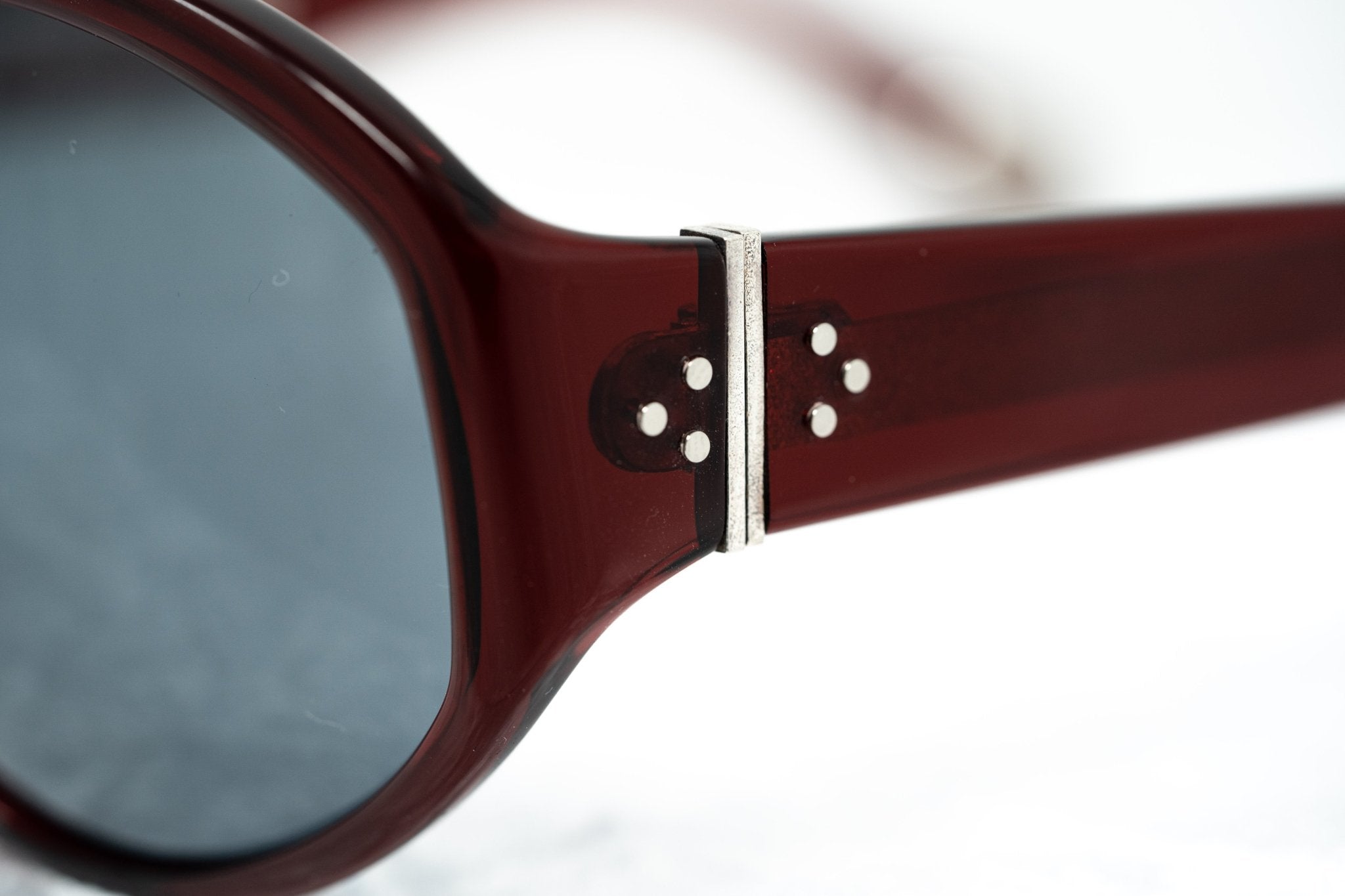 Ann Demeulemeester Ladies Sunglasses Oversized Bordeaux Red and Blue