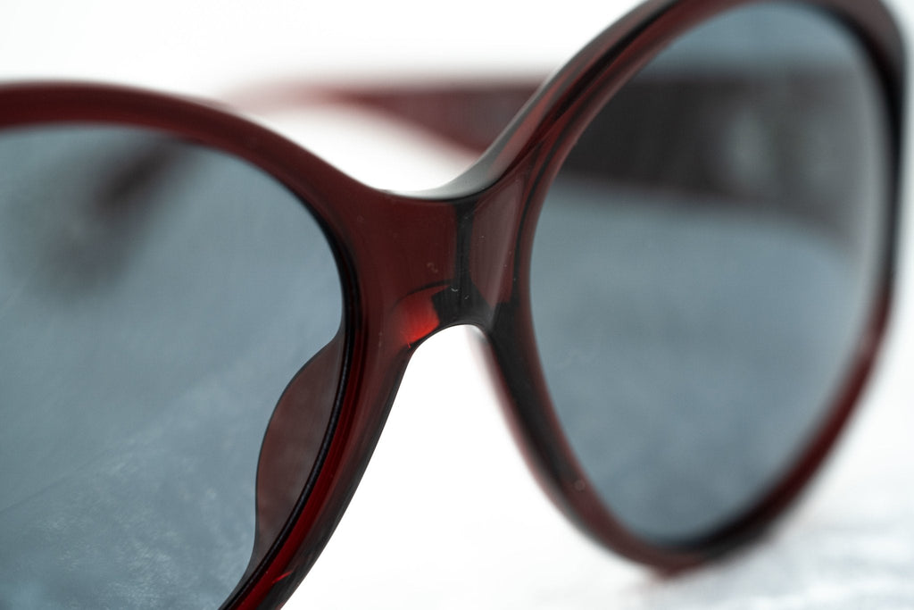 Ann Demeulemeester Ladies Sunglasses Oversized Bordeaux Red and Blue
