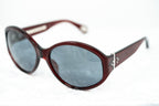 Ann Demeulemeester Ladies Sunglasses Oversized Bordeaux Red and Blue