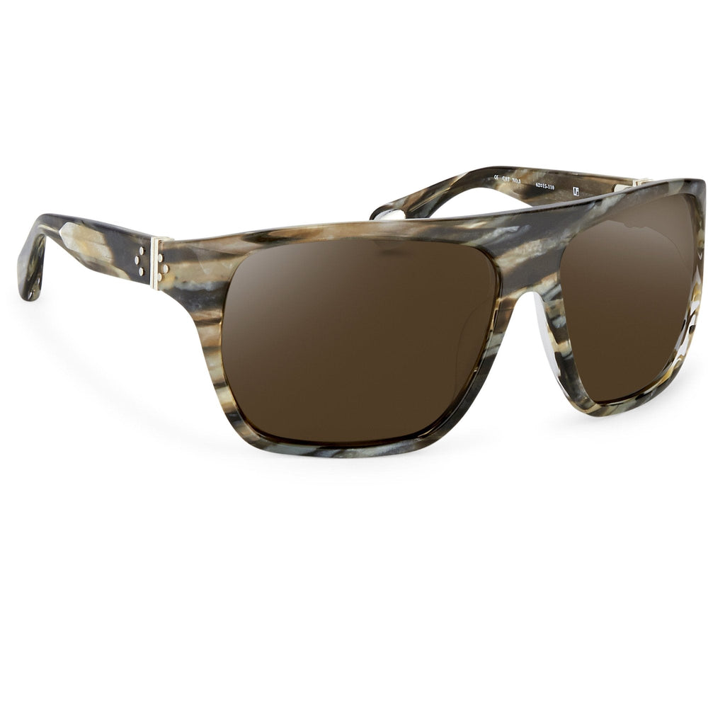 Ann Demeulemeester Men's Sunglasses Oversized Brown and Green