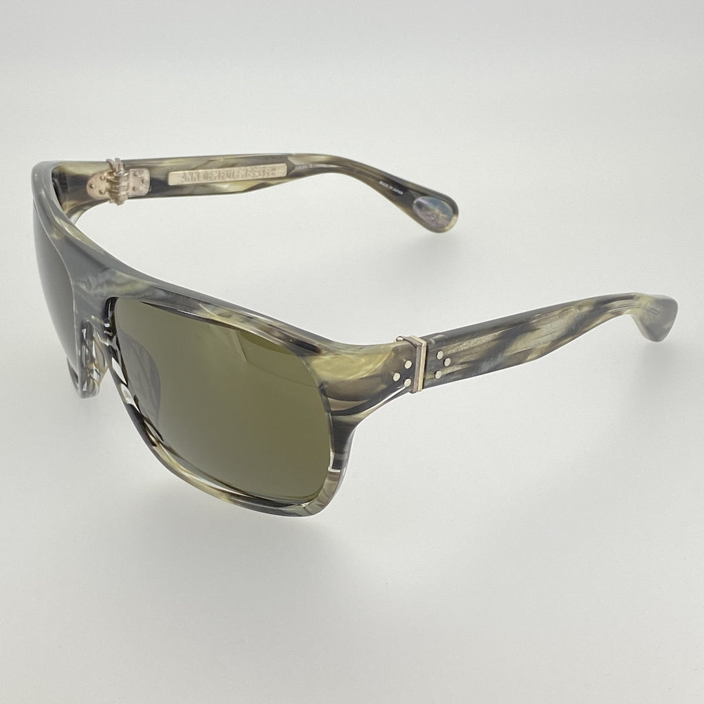 Ann Demeulemeester Men's Sunglasses Oversized Brown and Green