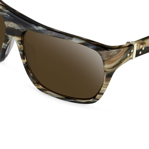 Ann Demeulemeester Men's Sunglasses Oversized Brown and Green