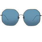 Ann Demeulemeester Sunglasses Oversized Gun Metal and Grey