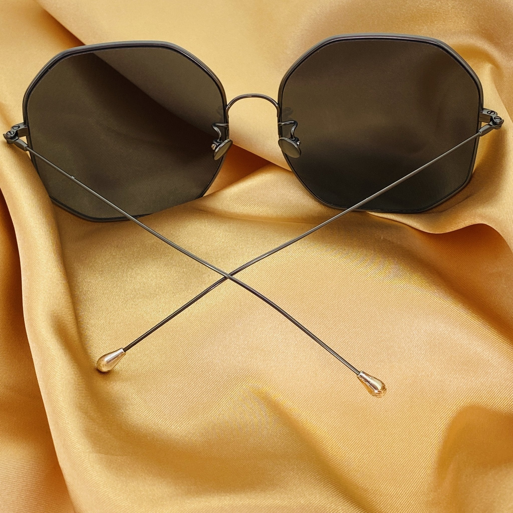 Ann Demeulemeester Sunglasses Oversized Gun Metal and Grey