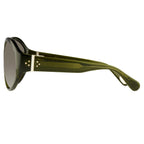 Ann Demeulemeester Ladies Sunglasses Oversized Green