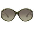 Ann Demeulemeester Ladies Sunglasses Oversized Green