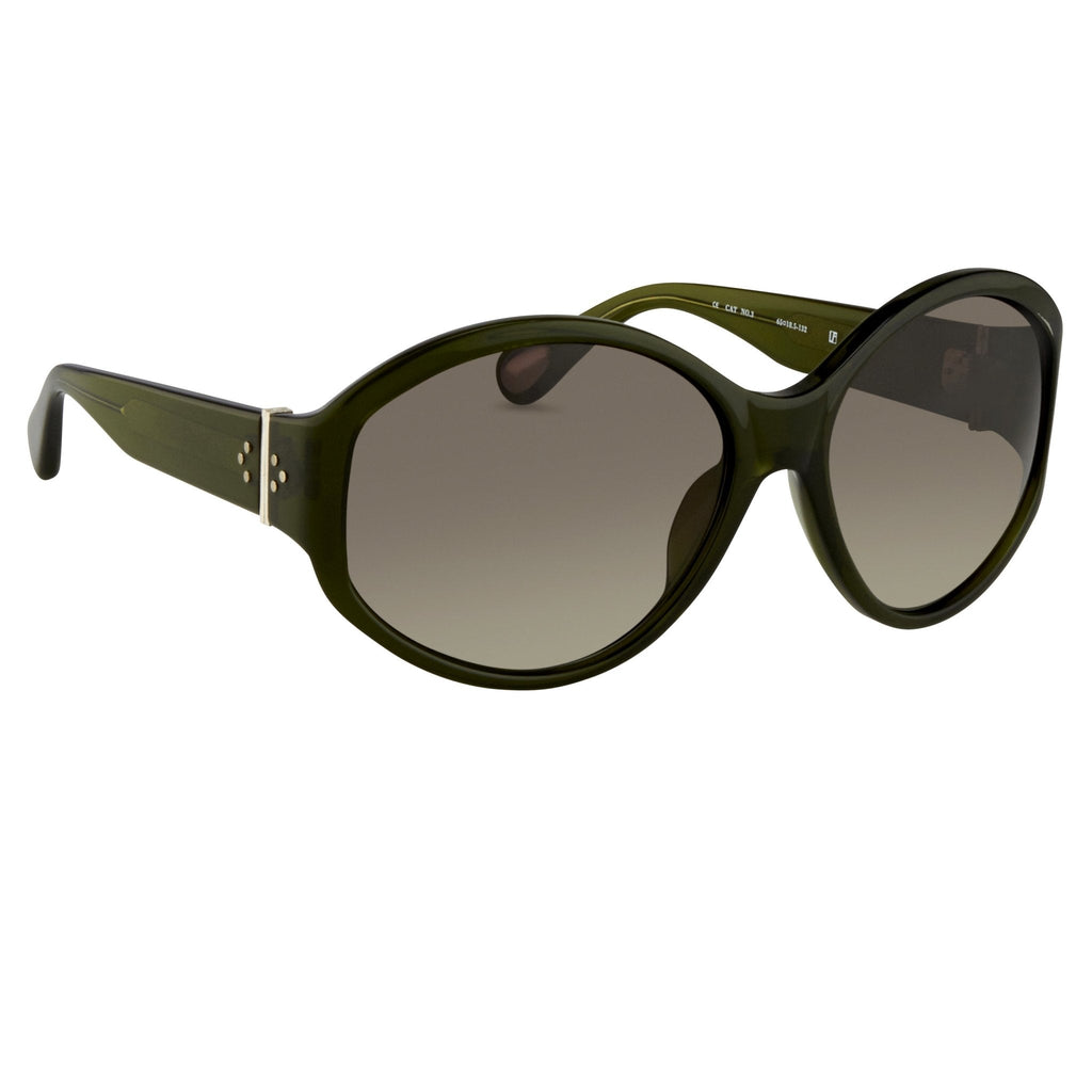 Ann Demeulemeester Ladies Sunglasses Oversized Green