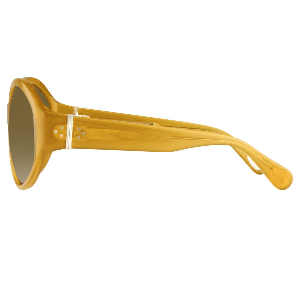 Ann Demeulemeester Ladies Sunglasses Oversized Honey and Green