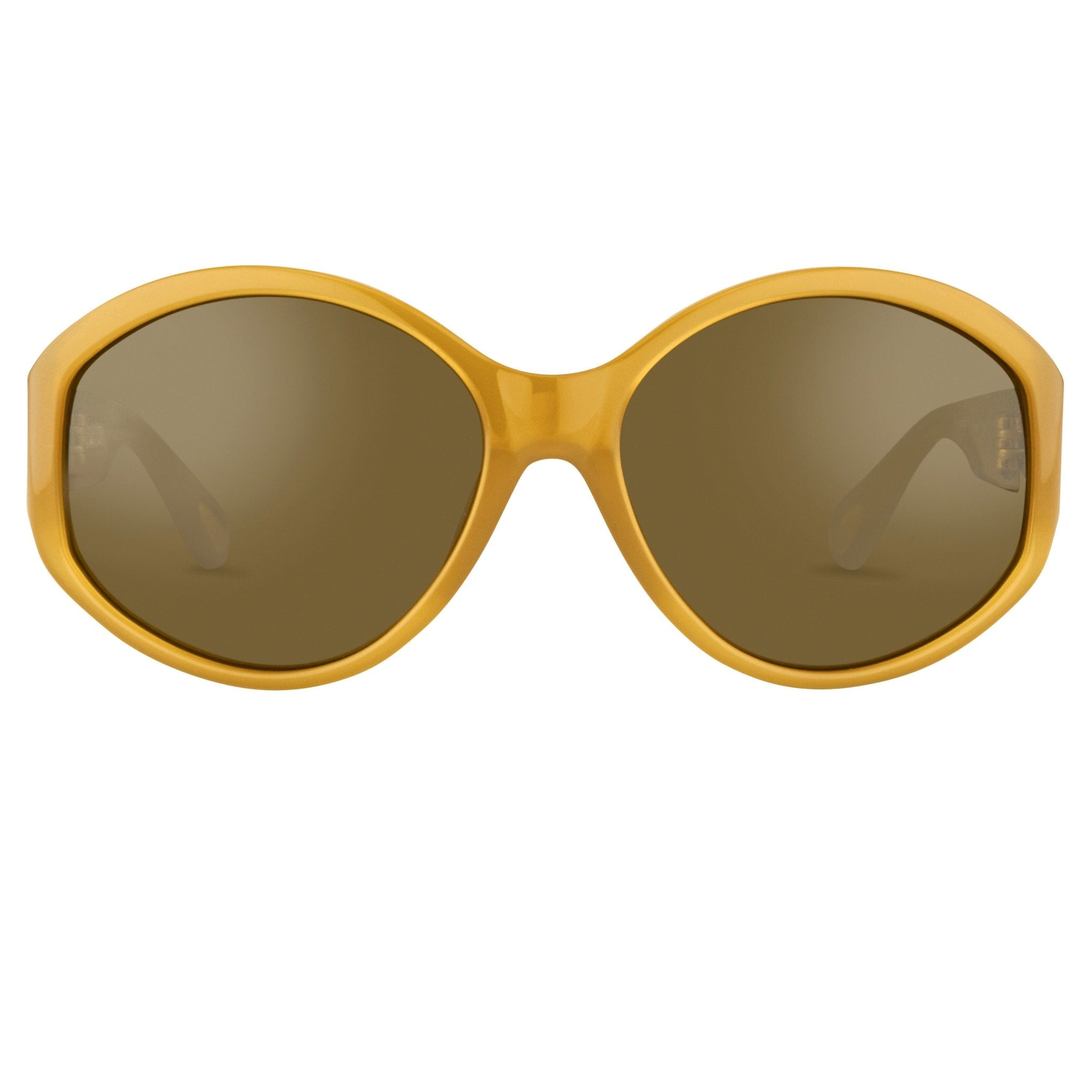 Ann Demeulemeester Ladies Sunglasses Oversized Honey and Green