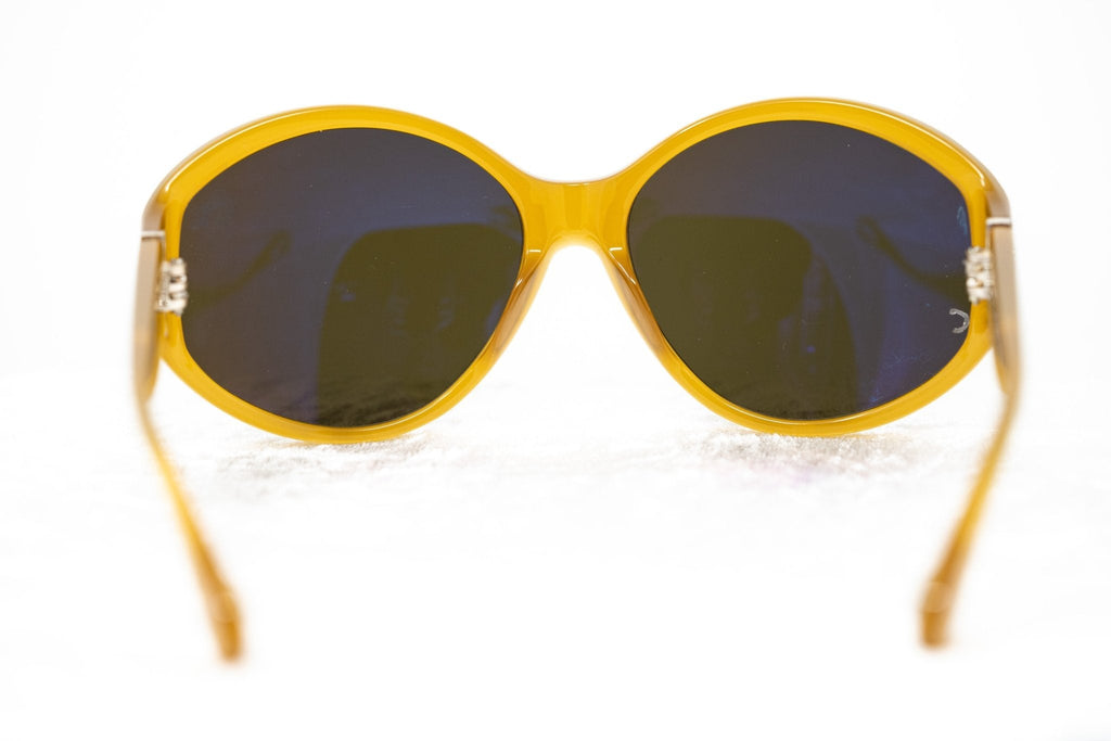 Ann Demeulemeester Ladies Sunglasses Oversized Honey and Green