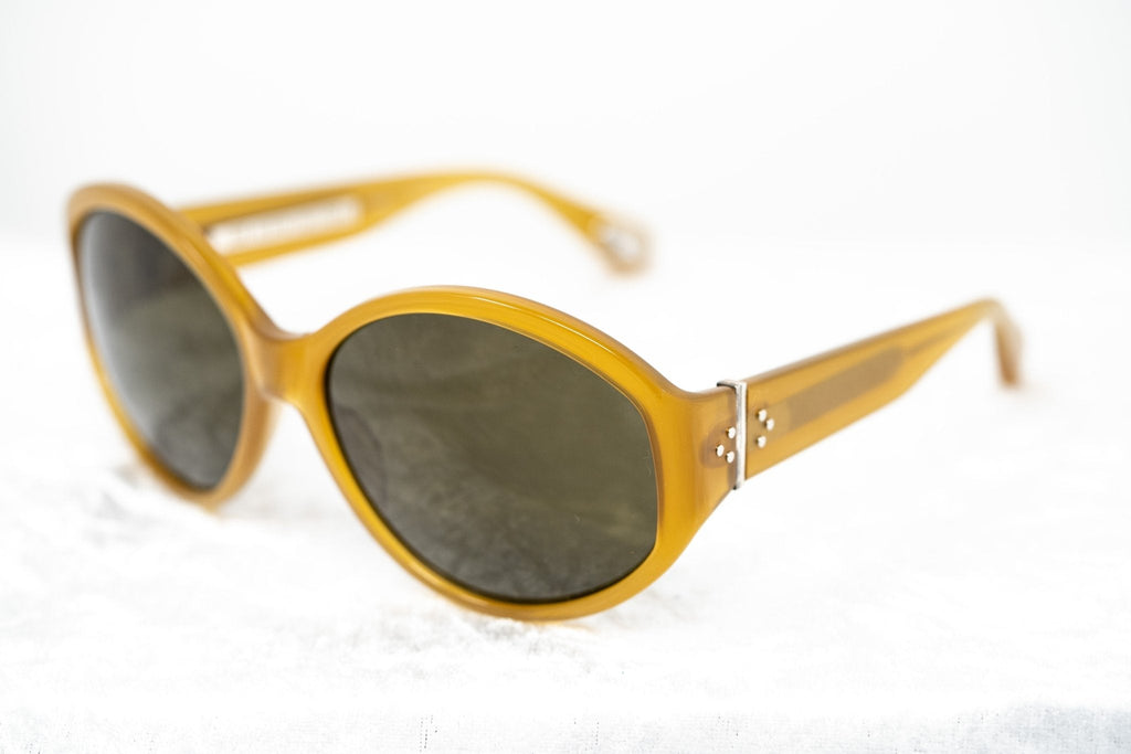 Ann Demeulemeester Ladies Sunglasses Oversized Honey and Green