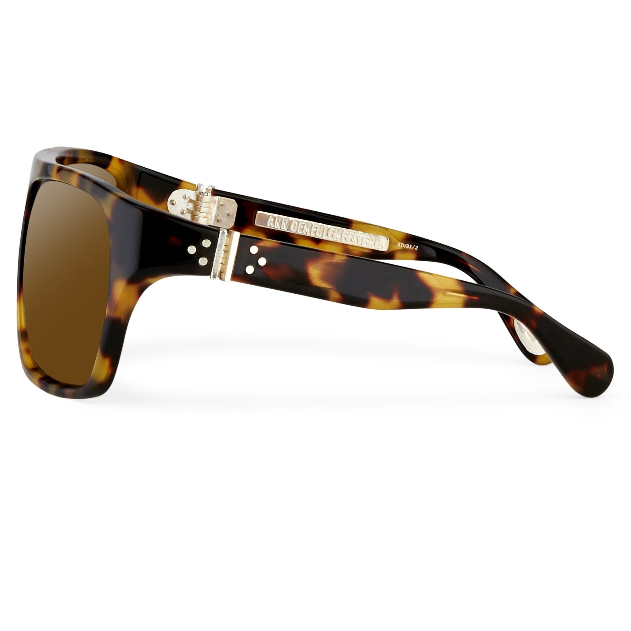 Ann Demeulemeester Men's Sunglasses Oversized Tortoise Shell and Brown