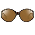 Ann Demeulemeester Ladies Sunglasses Oversized Tortoise Shell and Brown